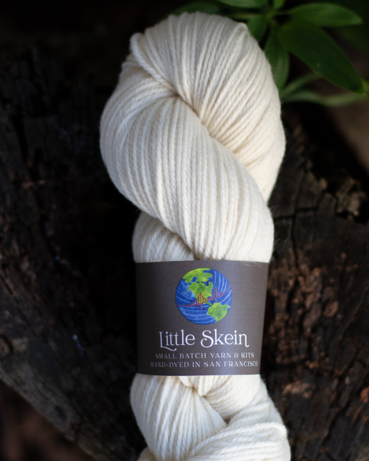 Undyed skein of Targhee wool