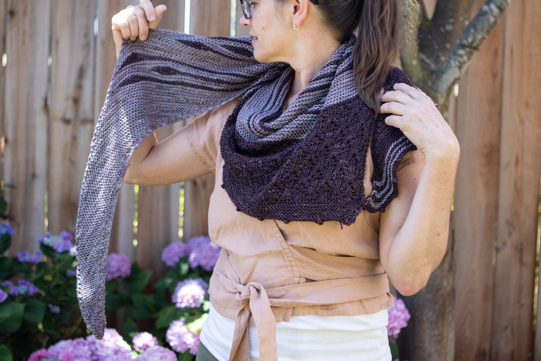 Lichen shawl pattern